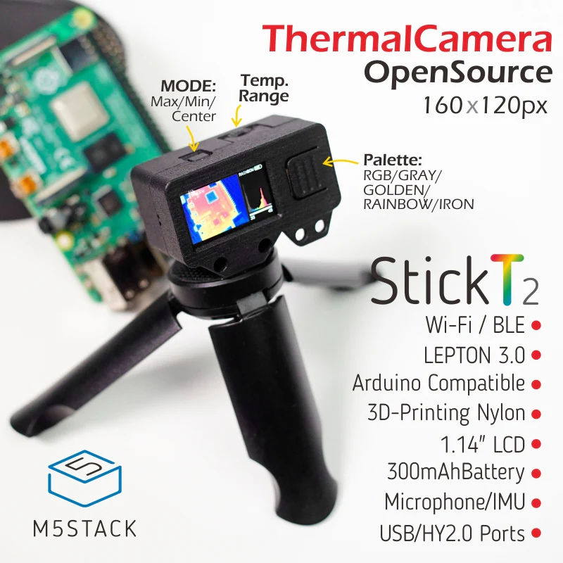 M5StickT2 ESP32 Thermal Camera Development Kit (Lepton 3.0) - Image 4